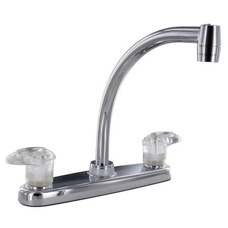 Valterra KITCHEN FAUCET, 8IN HI-ARC, 2 LEVER, 1/4 TURN, PLASTIC, CHROME PF221302